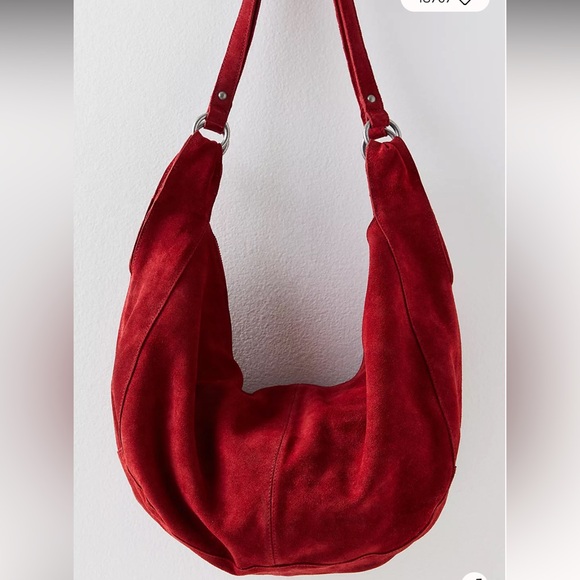 Free People Red Suede Roma Hobo Bag - Picture 3 of 9